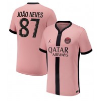 Paris Saint-Germain Joao Neves #87 Tredjedrakt 2024-25 Kortermet